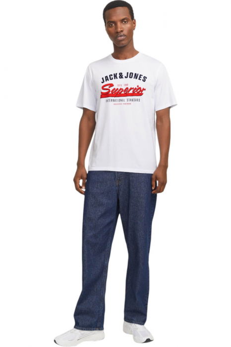 Tricou JACK &JONES Logo SS25 - 12268267-White [4]