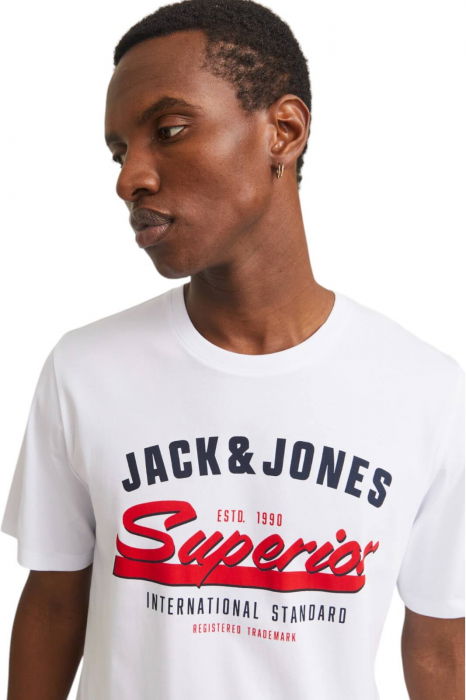 Tricou JACK &JONES Logo SS25 - 12268267-White [3]
