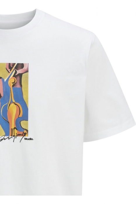 Tricou JACK &JONES Manchester Cubism - 12273378-Bright White [3]