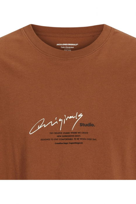 Tricou JACK &JONES Manchester Script - 12273373-Arabian Spice [2]