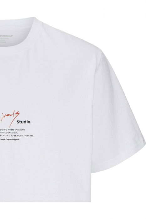 Tricou JACK &JONES Manchester Script - 12273373-Bright White [3]