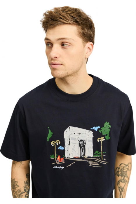 Tricou JACK &JONES Manchester Sketch - 12273549-Black [3]