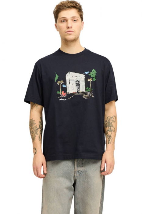 Tricou JACK &JONES Manchester Sketch - 12273549-Black [1]