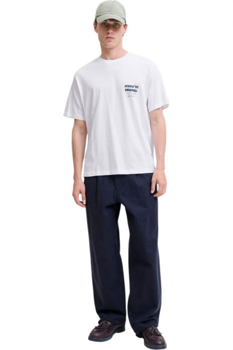 Tricou JACK &JONES Meadows Typo - 12283848-Bright White [5]