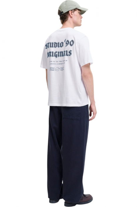 Tricou JACK &JONES Meadows Typo - 12283848-Bright White [4]