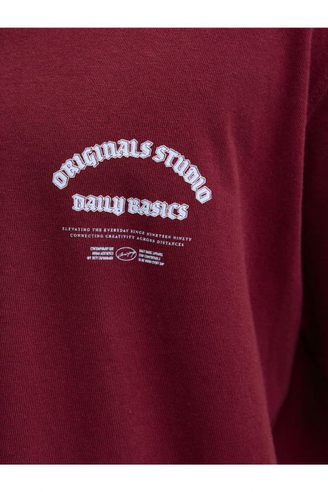 Tricou JACK &JONES Meadows Typo - 12283848-Tibetan Red [3]