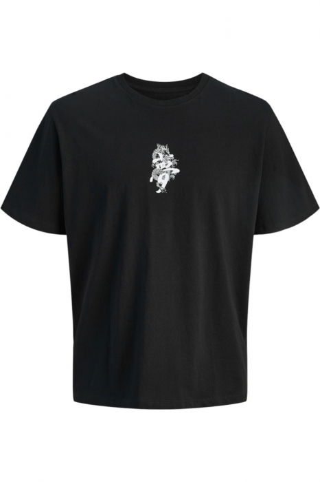 Tricou JACK &JONES Miko Crew - 12278533-Black [1]