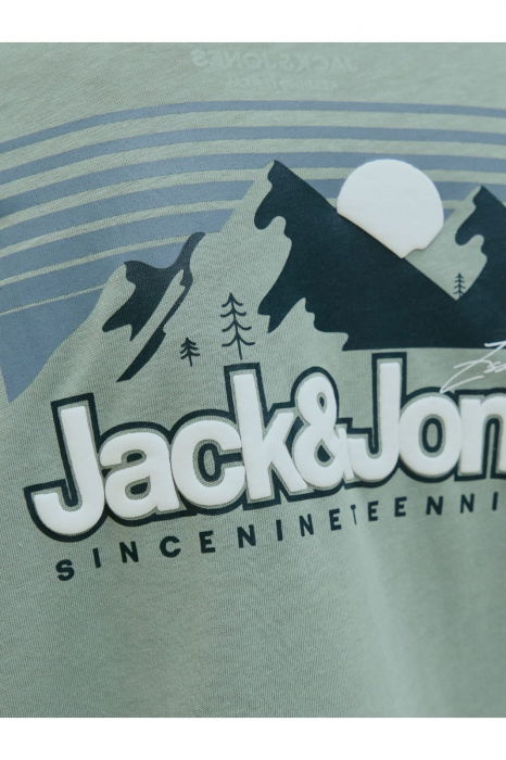 Tricou JACK &JONES Mine Crew JNR - 12279668-Iceberg Green [4]