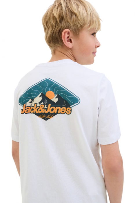 Tricou JACK &JONES Mine Crew JNR - 12279668-White [3]