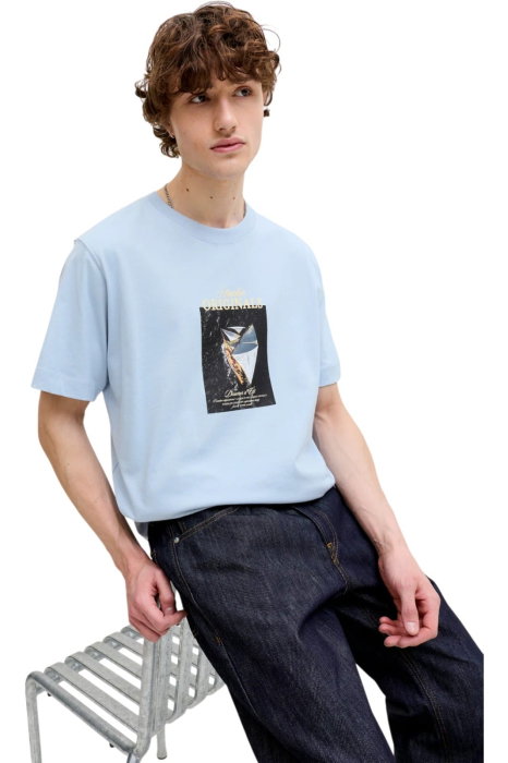 Tricou JACK &JONES Norrebro Photo LN - 12291022-Cashmere Blue [4]