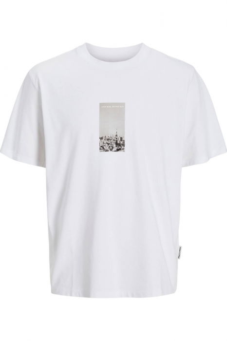Tricou JACK &JONES Pacer Photo Branding - 12273775-Bright White [1]