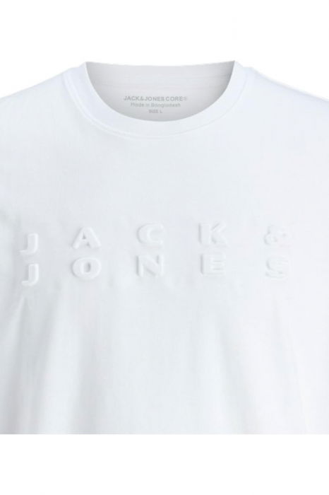Tricou JACK &JONES Pacer Print - 12273295-Bright White [2]