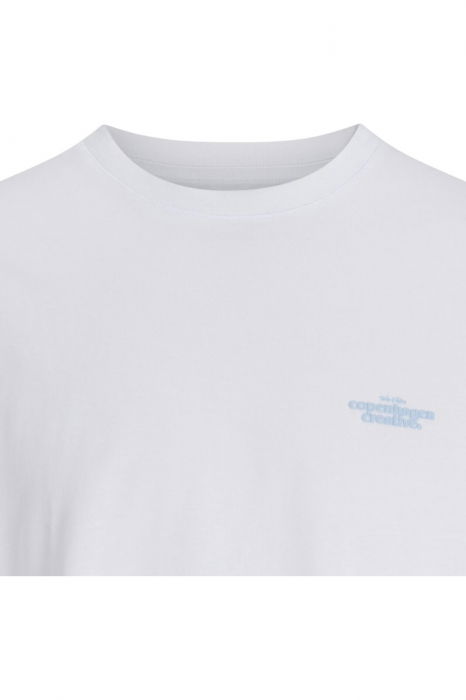 Tricou JACK &JONES Paros Abstract Backprint - 12273385-Bright White [3]