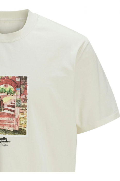 Tricou JACK &JONES Paros Graphics Front - 12273494-Antique White [4]