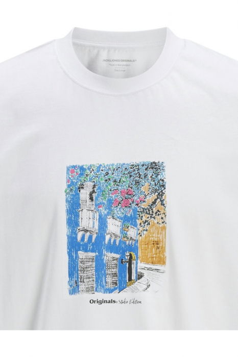 Tricou JACK &JONES Paros Graphics Front - 12273494-Bright White [2]