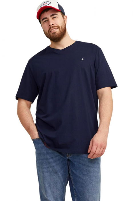 Tricou JACK &JONES Paulos Crew PLS - 12253778-Navy Blazer [1]