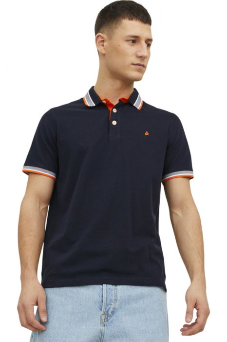 Tricou JACK &JONES Paulos Polo SS - 12136668-Black Navy [1]