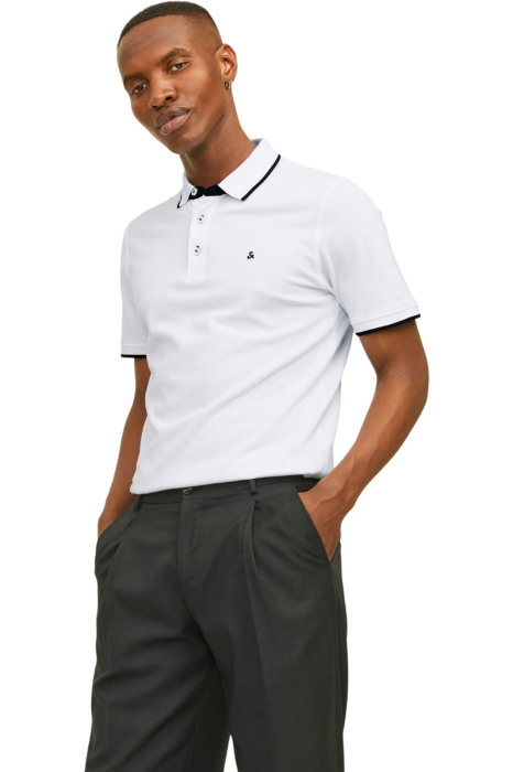 Tricou JACK &JONES Paulos Polo SS - 12136668-White [1]