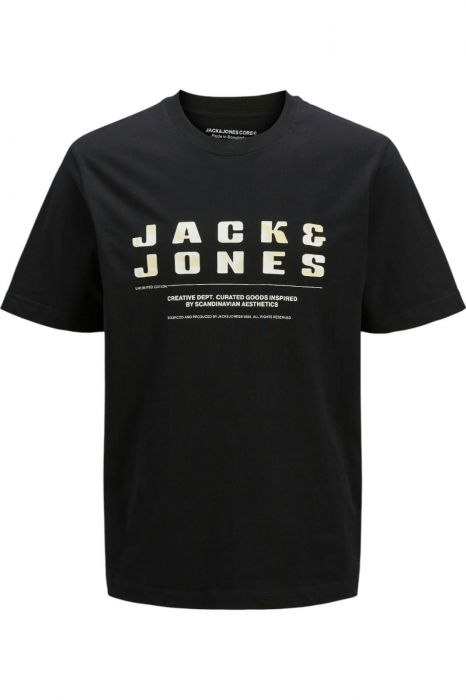 Tricou JACK &JONES Recharge Front - 12274716-Black [1]