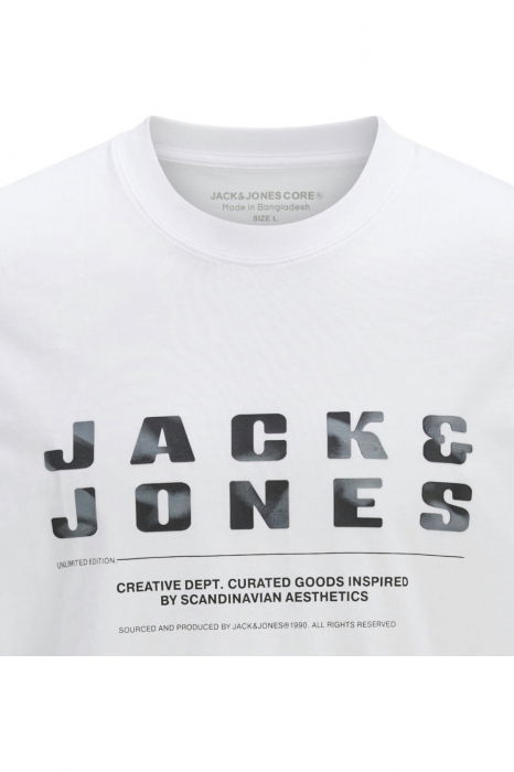 Tricou JACK &JONES Recharge Front - 12274716-Bright White [2]