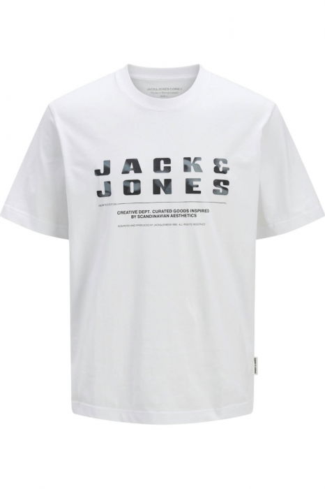 Tricou JACK &JONES Recharge Front - 12274716-Bright White [1]