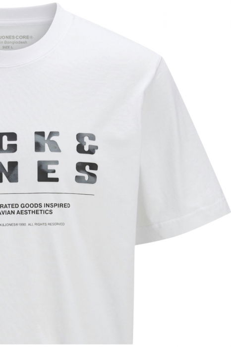 Tricou JACK &JONES Recharge Front - 12274716-Bright White [3]
