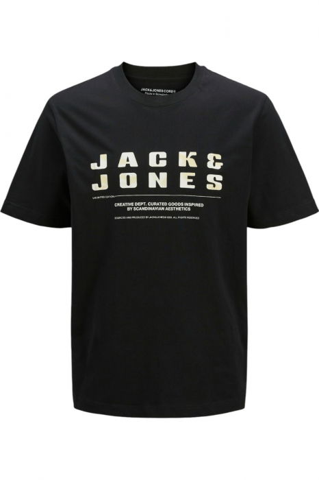 Tricou JACK &JONES Recharge Front Branding JNR - 12274730-Black [1]