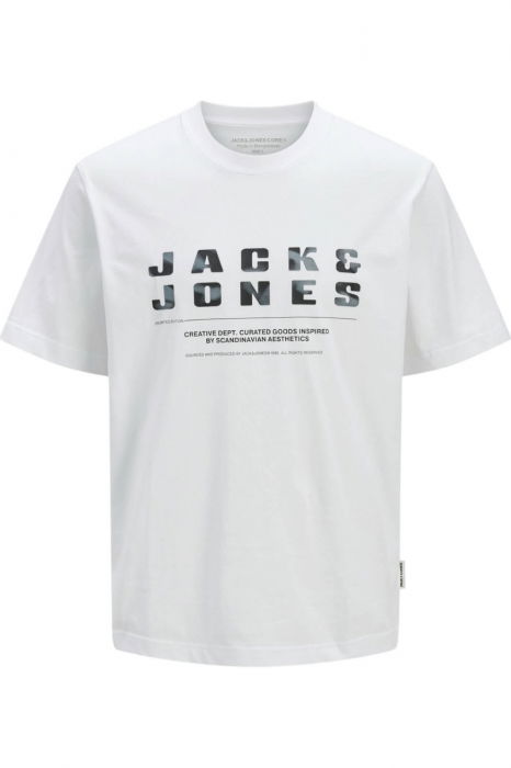 Tricou JACK &JONES Recharge Front Branding JNR - 12274730-Bright White [1]