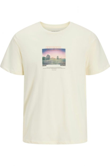 Tricou JACK &JONES Ryu Crew Neck - 12278540-Antique White [1]