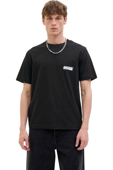 Tricou JACK &JONES Sago Logo Slub - 12276524-Black [1]