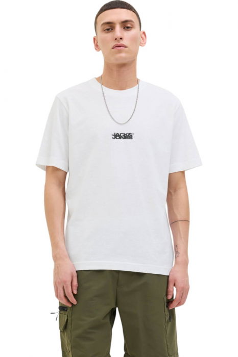Tricou JACK &JONES Sago Logo Slub - 12276524-Bright White [1]