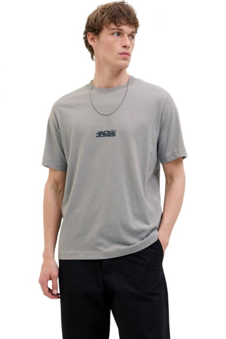 Tricou JACK &JONES Sago Logo Slub - 12276524-Gray Flannel [1]