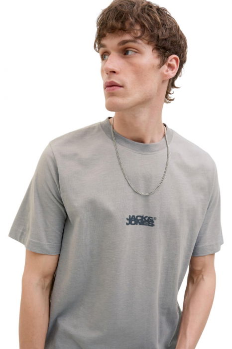 Tricou JACK &JONES Sago Logo Slub - 12276524-Gray Flannel [4]