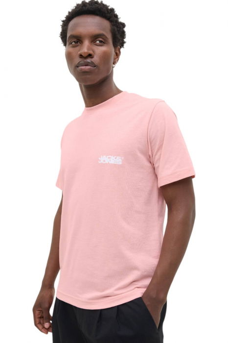 Tricou JACK &JONES Sago Logo Slub - 12276524-Pink Icing [3]