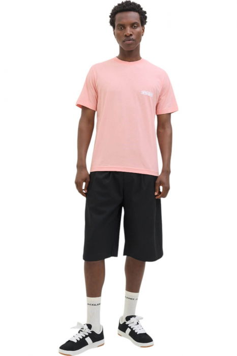 Tricou JACK &JONES Sago Logo Slub - 12276524-Pink Icing [4]