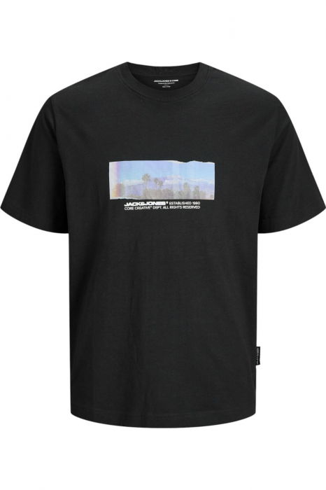 Tricou JACK &JONES Sago Photo Slub - 12276525-Black [1]