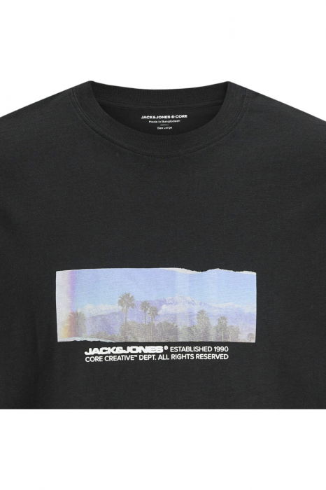 Tricou JACK &JONES Sago Photo Slub - 12276525-Black [2]