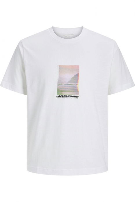 Tricou JACK &JONES Sago Photo Slub - 12276525-Bright White [1]