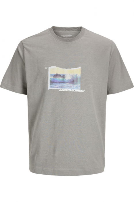 Tricou JACK &JONES Sago Photo Slub - 12276525-Gray Flannel [1]