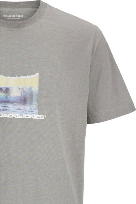 Tricou JACK &JONES Sago Photo Slub - 12276525-Gray Flannel [3]