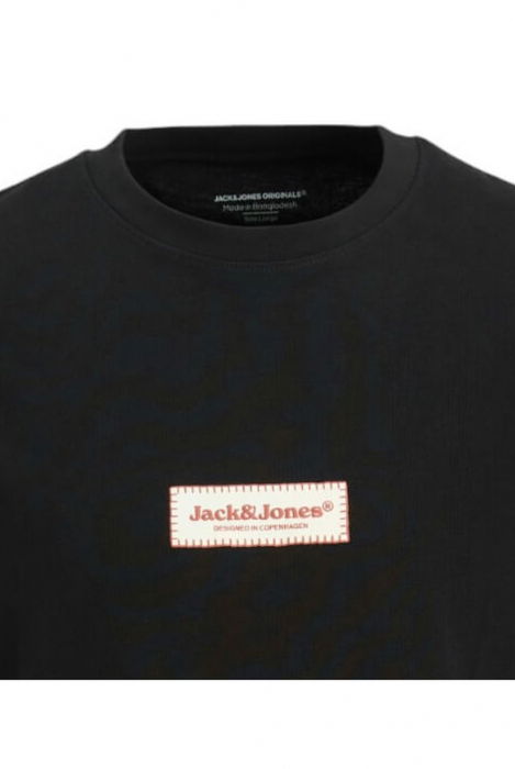 Tricou JACK &JONES Split Fakestitch Branding - 12273182-Black [2]