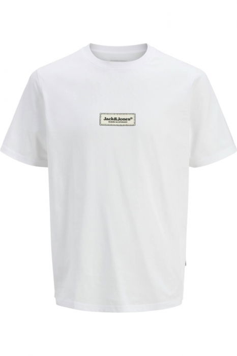 Tricou JACK &JONES Split Fakestitch Branding - 12273182-Bright White [1]