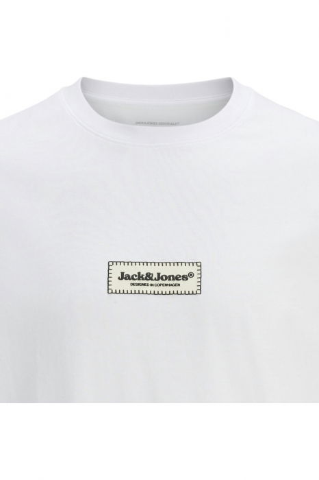 Tricou JACK &JONES Split Fakestitch Branding - 12273182-Bright White [2]