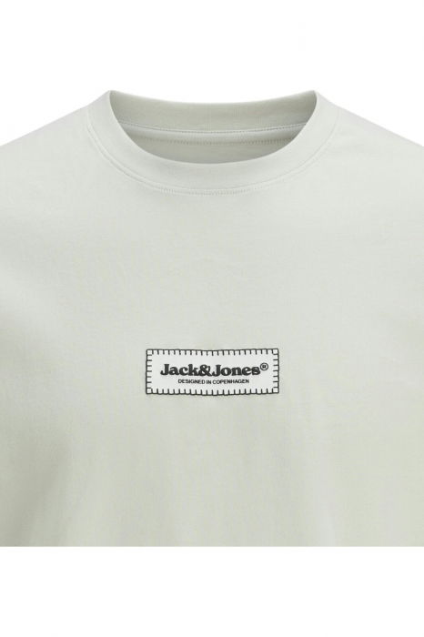 Tricou JACK &JONES Split Fakestitch Branding - 12273182-Celadon Tint [2]