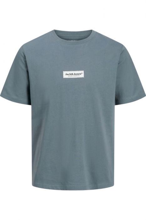 Tricou JACK &JONES Split Fakestitch Branding - 12273182-Stormy Weather [1]