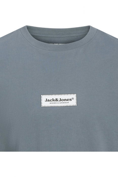 Tricou JACK &JONES Split Fakestitch Branding - 12273182-Stormy Weather [2]