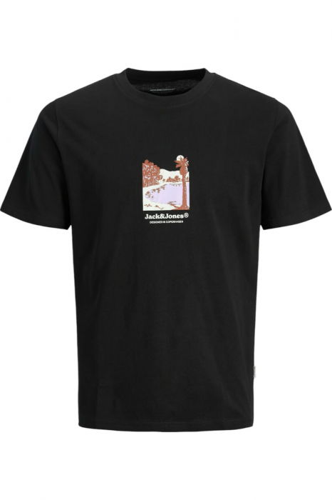 Tricou JACK &JONES Split Graphic Front - 12273000-Black [1]