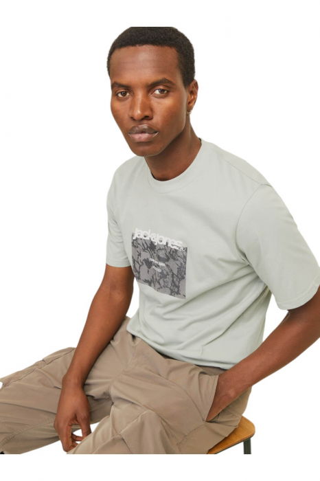 Tricou JACK &JONES Tarmac Camo Front - 12273239-Aqua Gray [3]