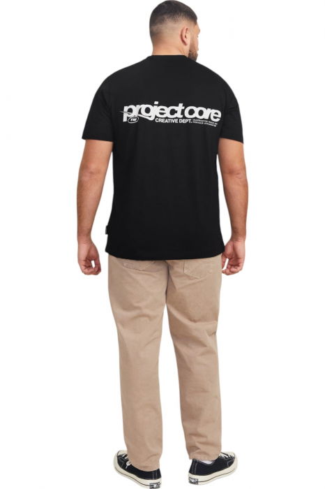 Tricou JACK &JONES Union Back Print PLS - 12279627-Black [2]