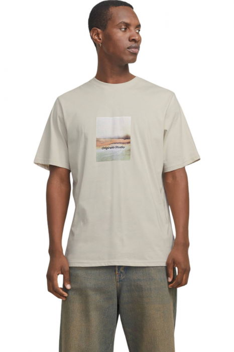 Tricou JACK &JONES Vesterbro Newton Box - 12265742-Moonbeam [1]